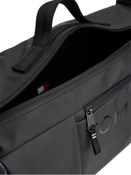 Borsa porta computer nera in poliuretano Tommy Jeans | AM0AM13272BDS